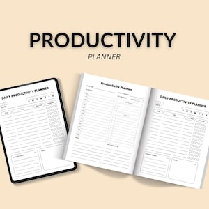 Customizable Productivity Journal Canva Template Weekly Planner for Work Productivity Template Organization Journal Life Management Binder