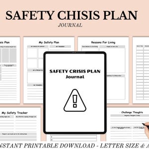 Printable Crisis Safety Plan, Therapist Tools, Therapy Resources, Self Help Mental Health, Safety Plan Template, Crisis Plan, Therapy Aid