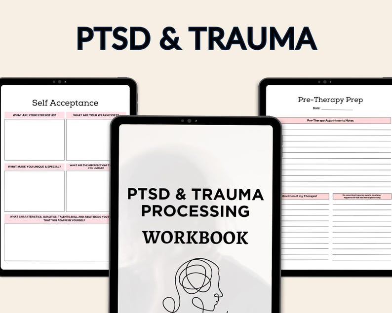 Trauma Processing.pdf PTSD & Trauma Processing Worksheets Workbook Therapy Safety Plan ...