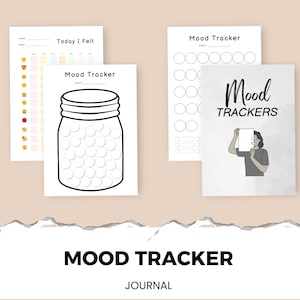 Daily Mood Tracker Simple, Printable Mood Track, Emotion tracker, Mood Journal, Mental health tracker, Anxiety Tracker, Instant Download PDF