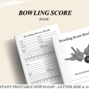 Bowling Score Sheet, Bowling Score Pad, Bowling Score Card, Bowling Scorebook, Bowling Scoring, Bowling Team Score, Game Score Sheets