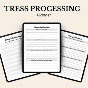 Resell Stress Management Journal for Commercial Use, Printable and Editable Template, Stress Processing Journal, Anxiety Journal