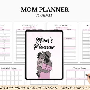 Busy Mom Planner Digital Template Stay at Home Mom Planner Life Organizer for Mom Life Planner Printable Editable Task Planner for Busy Moms