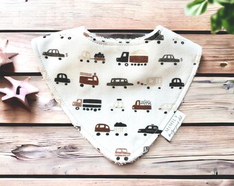 Car baby bib bandana/Adjustable three snap baby bib/Baby bandana/Car bib/Baby bib/Cotton bib/Terrycloth