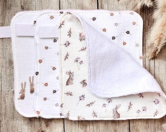 Three or five Baby washcloths/Washcloths/Two finishing options/Bath cloths/Toddler washcloths/Muslin baby washcloths/Velvet terry