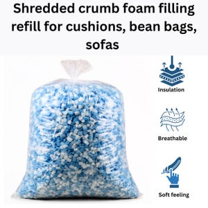 Shredded Memory & Reflex Foam Filling, Hypoallergenic Cushion Refill