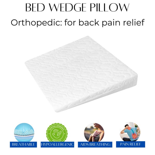 Orthopedic Bed Wedge Pillow – Acid Reflux, Back Pain Relief