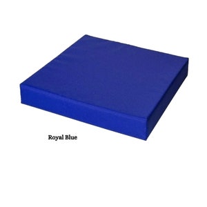 May include: Royal blue square cushion.