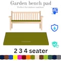 Outdoor Garden Bench Seat Pad Foam Cushions For Garden Cushion Patio Furniture With Waterproof Removable Zipped Cover 2 3 4 Seater