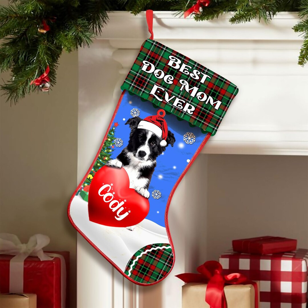 Custom Border Collie Dog Stockings Christmas Custom Best Dog Etsy