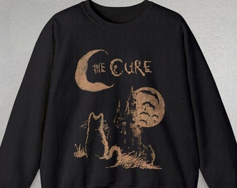 The Cure Cat Sweatshirt, 90s Alt Indie Rock, Unisex Sweatshirt, Music Lover Gifts, Trendy Sweatshirts, Cute Sweatshirts, The Cure Shirt
