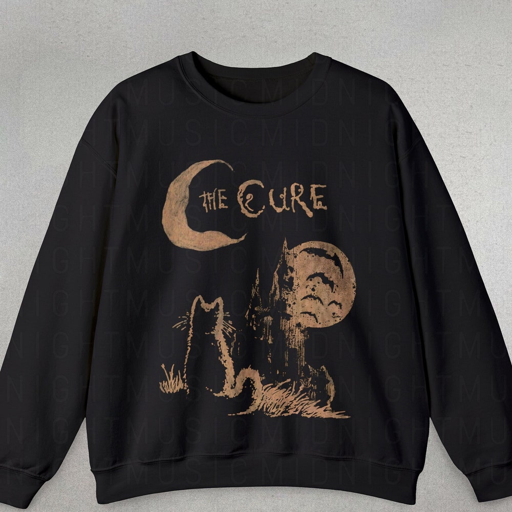 The Cure Cat Sweatshirt, 90S Alt Indie Rock, Unisex Sweatshirt, Music Lover Gifts, Trendy Sweatshirts, Cute Sweatshirts, The Cure Shirt