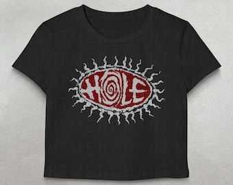 Loch Crop Top, Grunge T-Shirt, süßes Crop Top, Band Crop Top, Loch T-Shirt, Band Grafik T-Shirt, 90er Jahre Band Grafik T-Shirt, y2k Shirts, Hole Band Shirt