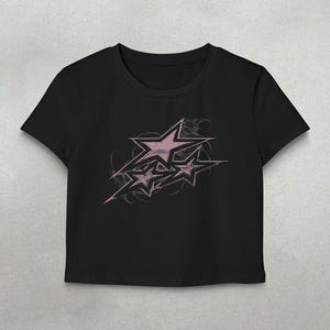 Hauts courts de l'an 2000, jolies chemises de l'an 2000, chemises unisexes grunge des années 2000 pour adultes, hauts courts mignons, cadeaux pour elle, t-shirts rétro de l'an 2000, t-shirt graphique rétro