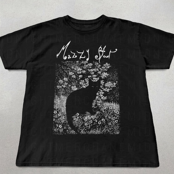Mazzy Star Katzen Shirt, 90er Alternative Rock, Hope Sandoval Shirt, Mazzy Star Fan Geschenk, Unisex Shirt, Musik Geschenke, Katzen T-Shirts, süßes T-Shirt