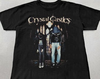 CRYSTAL CASTLES Tシャツ ブラック　クリスタルキャスルズ Crystal Castles ユニセックス Tシャツ - ミュージックバンド