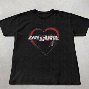 The Cure Heart T-Shirt, the cure gifts, the cure graphic shirt, bootleg cure shirts, 90s Alt Rock, Unisex shirt, Music Gifts