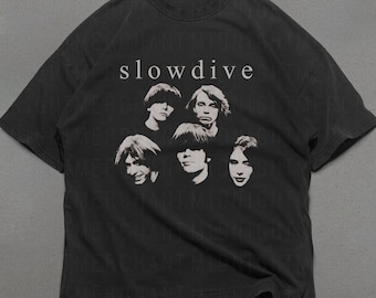 Slowdive Shirt, Comfort Colors Premium Baumwoll-Shirt, Band-Shirts, Band-T-Shirts, süße Shirts, Slowdive-Grafik-T-Shirts, Geschenke für Slowdive-Fan