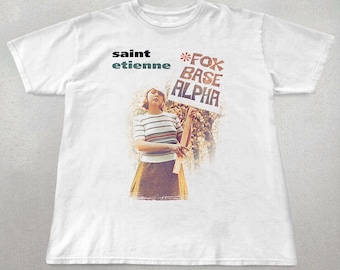 Camiseta de la banda Saint Etienne, camiseta del álbum Fox Base Alpha, camiseta de banda de los 90, regalo para ella o para él, camiseta de banda de estilo vintage, camiseta gráfica de Saint Etienne, unisex