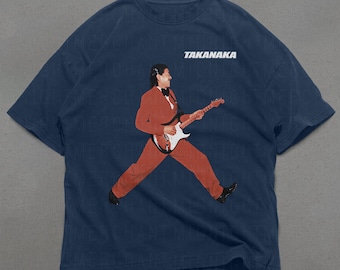 Chemise Masayoshi Takanaka, chemise en coton premium couleurs confort, t-shirt graphique Takanaka, chemises surdimensionnées, t-shirts de groupe, chemises tendance, unisexe