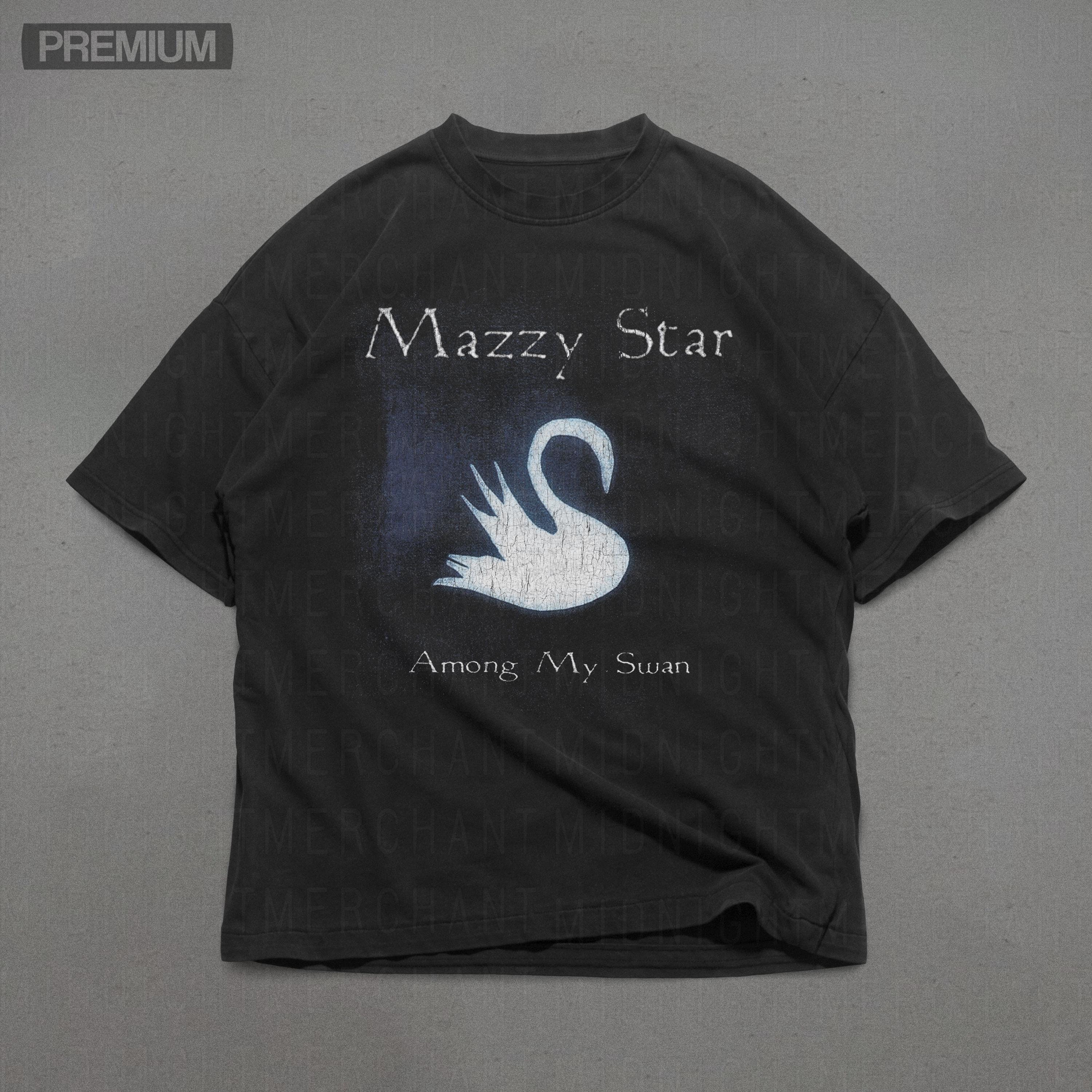 Retro Mazzy Star Graphic Short Sleeve Charcoal Cotton T-shirt Unisex S-5XL