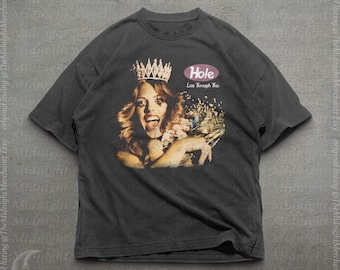 Hole Live Through this T-shirt, Comfort Colors Shirt, Oversized band tee, 90s band tees, Band tshirts, Goth shirts, 90s Retro graphic tee