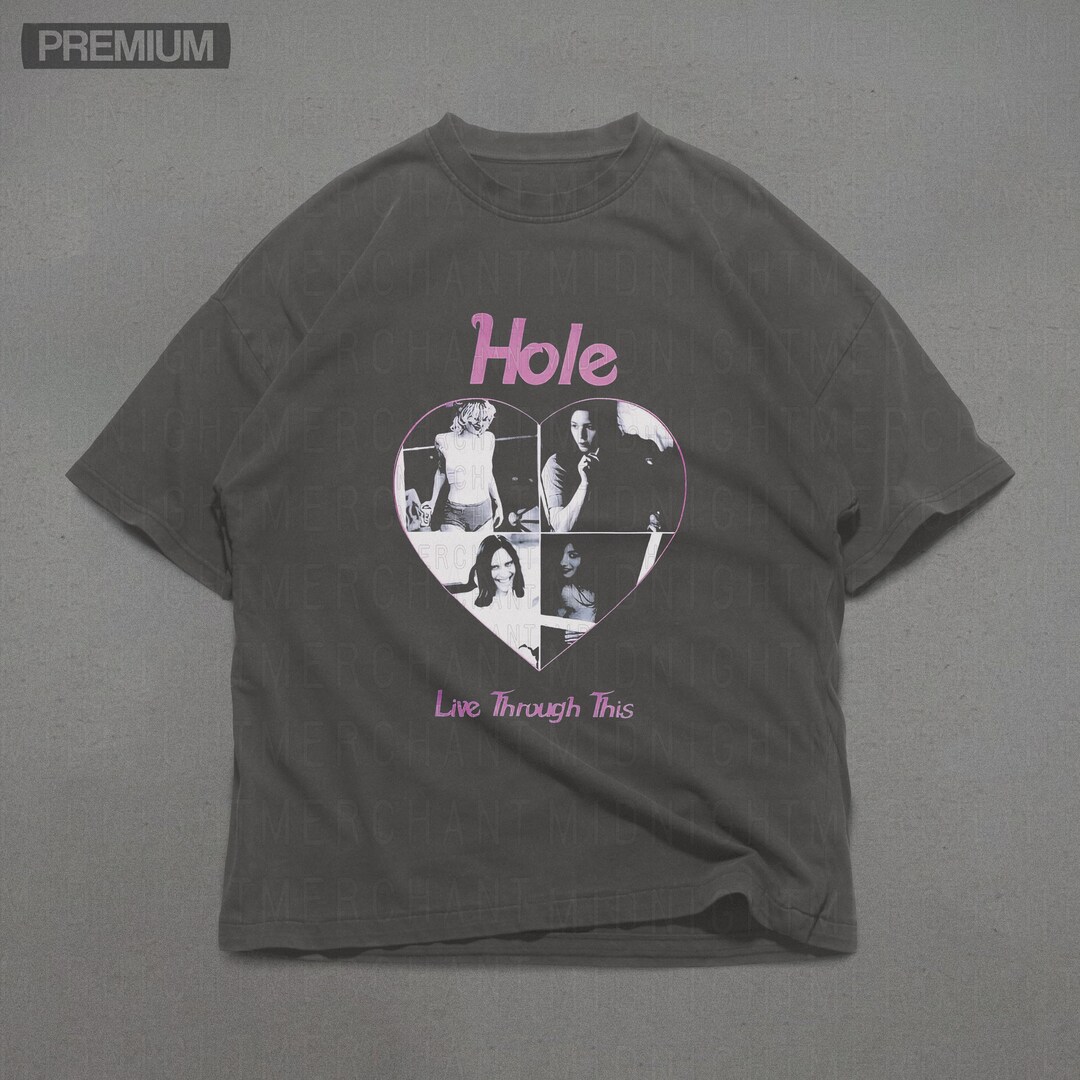 Hole Band Tshirt, Comfort Colors Premium Cotton Shirt, Oversized Band Tee, Hole Love Through