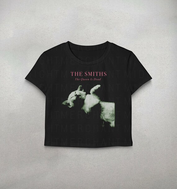 The Smiths Crop Top, 90s Band tees, Cute cat shirt, The queen is dead shirt, Retro graphic tee, Gifts for her, The smith tshirt, Cute shirts