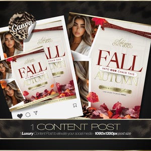 Halloween Herbst Social Media Templates - Beauty Salon Content (Digitaler Download)