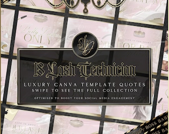 18 Lash Technician Flyer Quotes, Canva Template, Lash Artist Social Media Template, Beauty Template, Lash Booking Post, Lash Tech Quotes