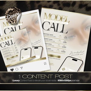 Beauty Salon Training Academy Social Media Template – Instant Digital Download