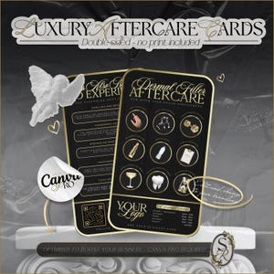 Esthetics Practitioner Nazorgkaart Canva-sjabloon, kaart na afspraak, Russian Lips, fillers, skinbooster, huidvuller 3,5 x 2 inch