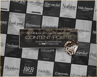 30 plantillas para redes sociales de salones de belleza: descarga digital instantánea