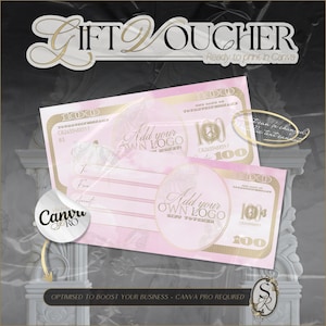 Dollar Bill Gift Voucher, Beauty Gift Voucher Canva, Lash Gift Certificate, Hair, Salon, Makeup, Nails, Instagram Gift Voucher Design