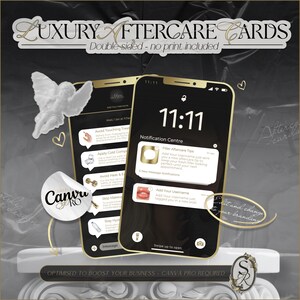 Esthetics Practitioner Aftercare Card Canva-sjabloon, DIY-afdruk iPhone-lay-outkaart, fillers, skinbooster, huidvuller 3,5 x 2 inch