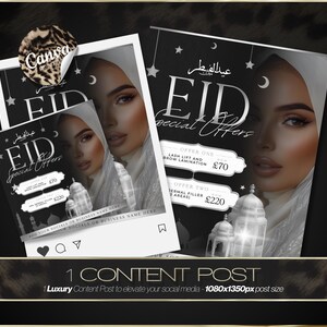 Plantilla para redes sociales de Ramadán Kareem y Eid Mubarak: descarga instantánea