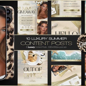 Sommer Social Media Templates für Kosmetikstudios - Sofort Download