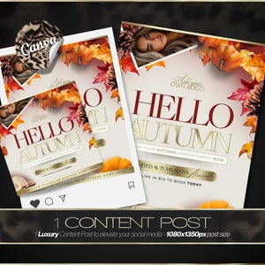 Beauty Salon Halloween Autumn Social Media Templates (Digital Download)