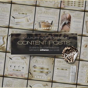 30 Lash Techniker Social Media Vorlagen - Sofortiger digitaler Download