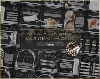 30 plantillas para redes sociales de técnicos de pestañas: descarga digital instantánea