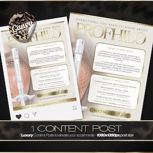 Profhilo Aesthetics Practitioner Social Media Templates – Instant Digital Download