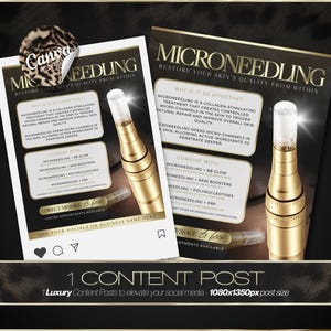 Microneedling Social Media Vorlagen - Sofortiger digitaler Download