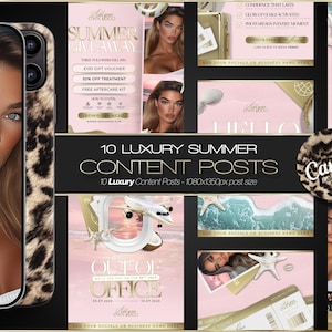 Zomerse socialmediasjablonen voor schoonheidssalons – direct downloaden