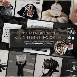 Halloween Autumn Beauty Salon Social Media Templates (Digital Download)