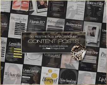 30 plantillas para redes sociales de profesionales de la estética: descarga digital instantánea.