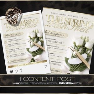 Lash Technician Social Media Templates – Instant Digital Download