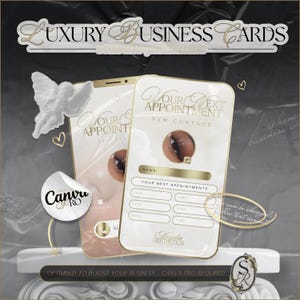 Termin Karte, Iphone Layout Termin Karte Vorlage, Handy Visitenkarte Canva, Wimpern, Haare, Salon, Make Up, Nägel Termin Karte