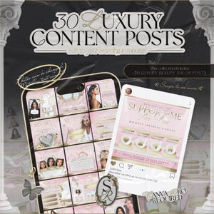 30 Beauty Salon Flyer, Canva Template, Beauty Salon Social Media Template, Beauty Template, Aesthetics Booking Post, Lash Tech Post