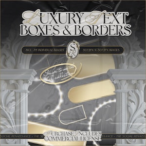 Gold border clip art, gold text box clip art, transparent PNG files, commercial use, chrome borders, gold gradient text boxes