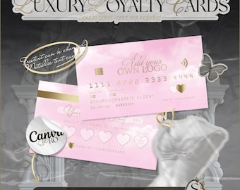 Credit Card Loyalty Card, Beauty Business Card Canva, Lash Loyalty Card, Hair, Salon, Makeup, Nails, Instagram Business Card Design